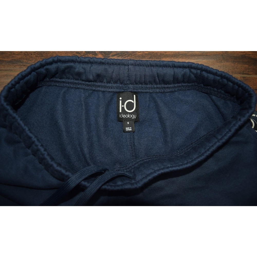 ID Ideology Men's Small Fleece Shorts 2-Pocket Drawstring Waist Deep Indigo Sea - Picture 5 of 8